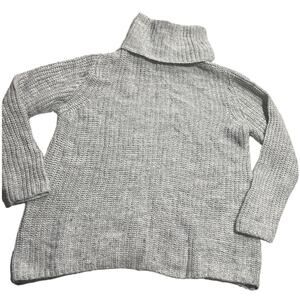 Brandy Melville Women Sweaters One Size Gray Oversized Turtleneck Made in Italy